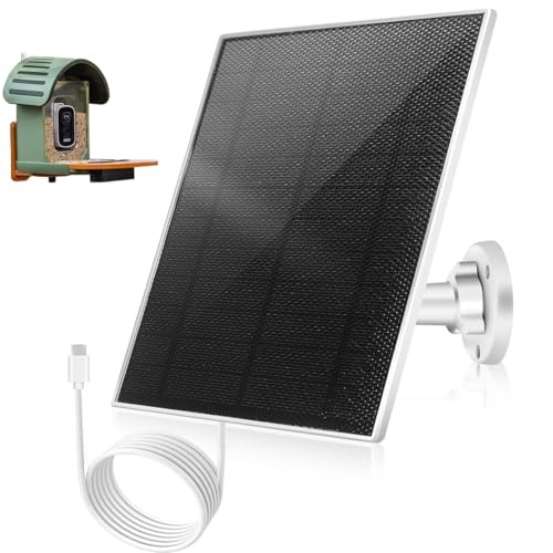 3W Solar Panel for Bird Feeder, Continuously 3W Power with Battery Supply for