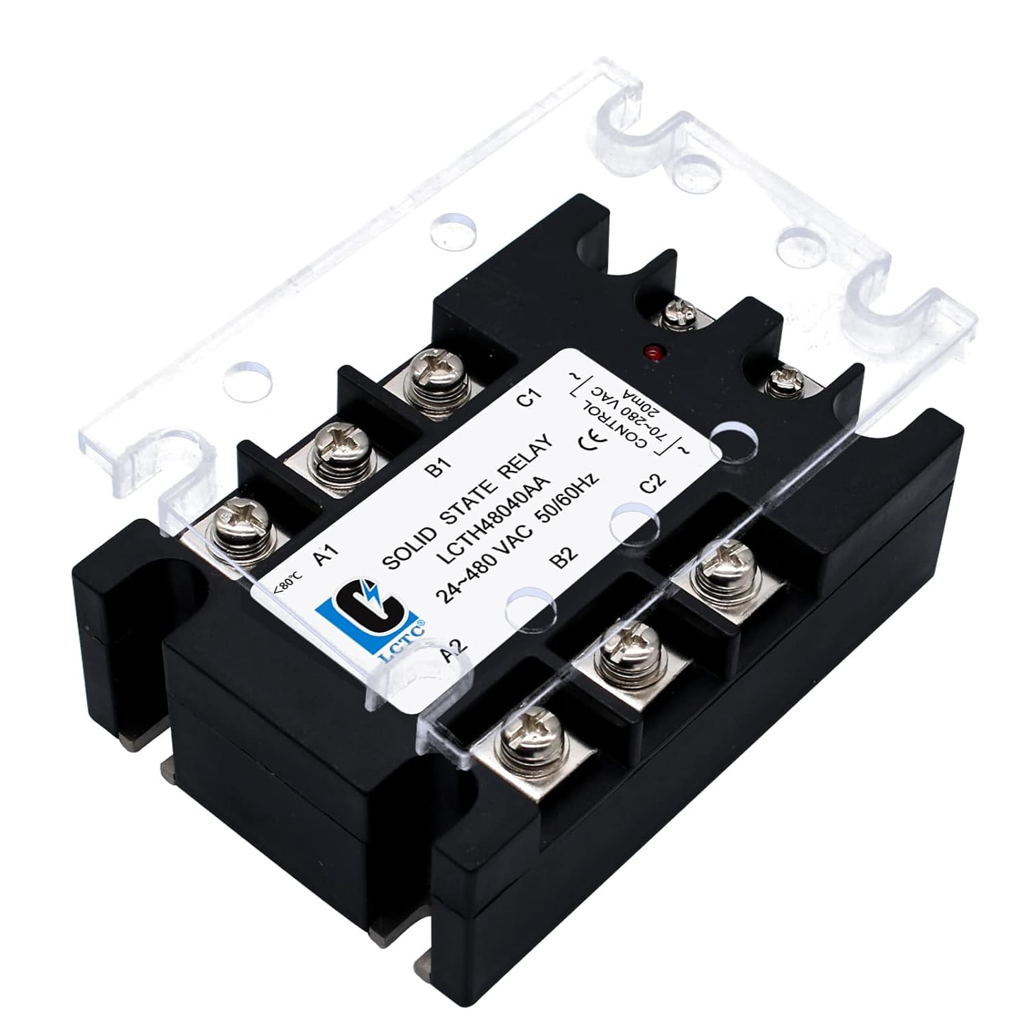 3 Phase Solid State Relay SSR-40AA AC to AC (Input 70-280VAC to Output 24-480VA
