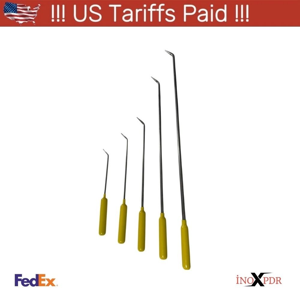 PDR INOX “Lublin Edition” 5-Piece Precision Dent Rod Set – Sword Grip Handle