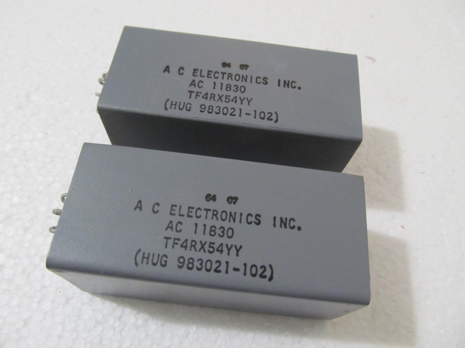 Lot of 2 - Vintage A C Electronics Transformer TF4RX54YY