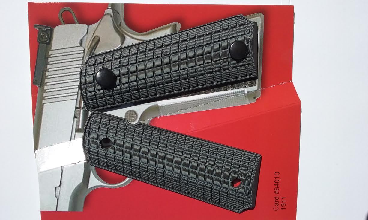 Pachmayr G-10 Tactical Grip 1911 Gray/Black Grappler 61011 New