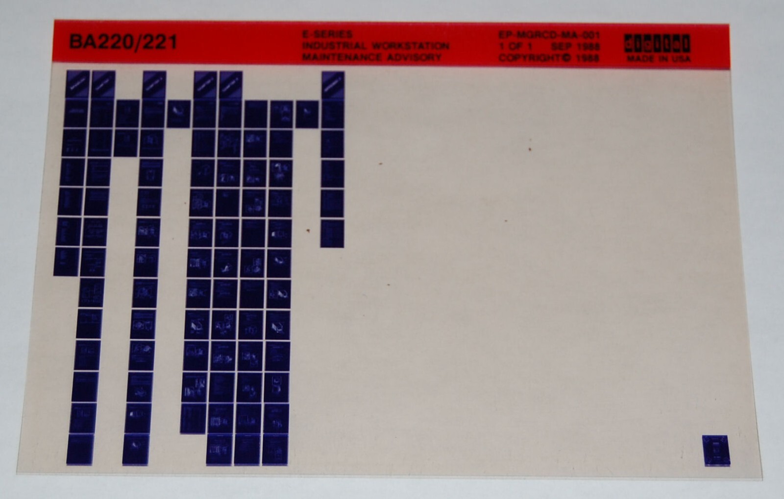 DEC BA220/221 E-Series Industrial Workstation Maintenance Advisory Manual