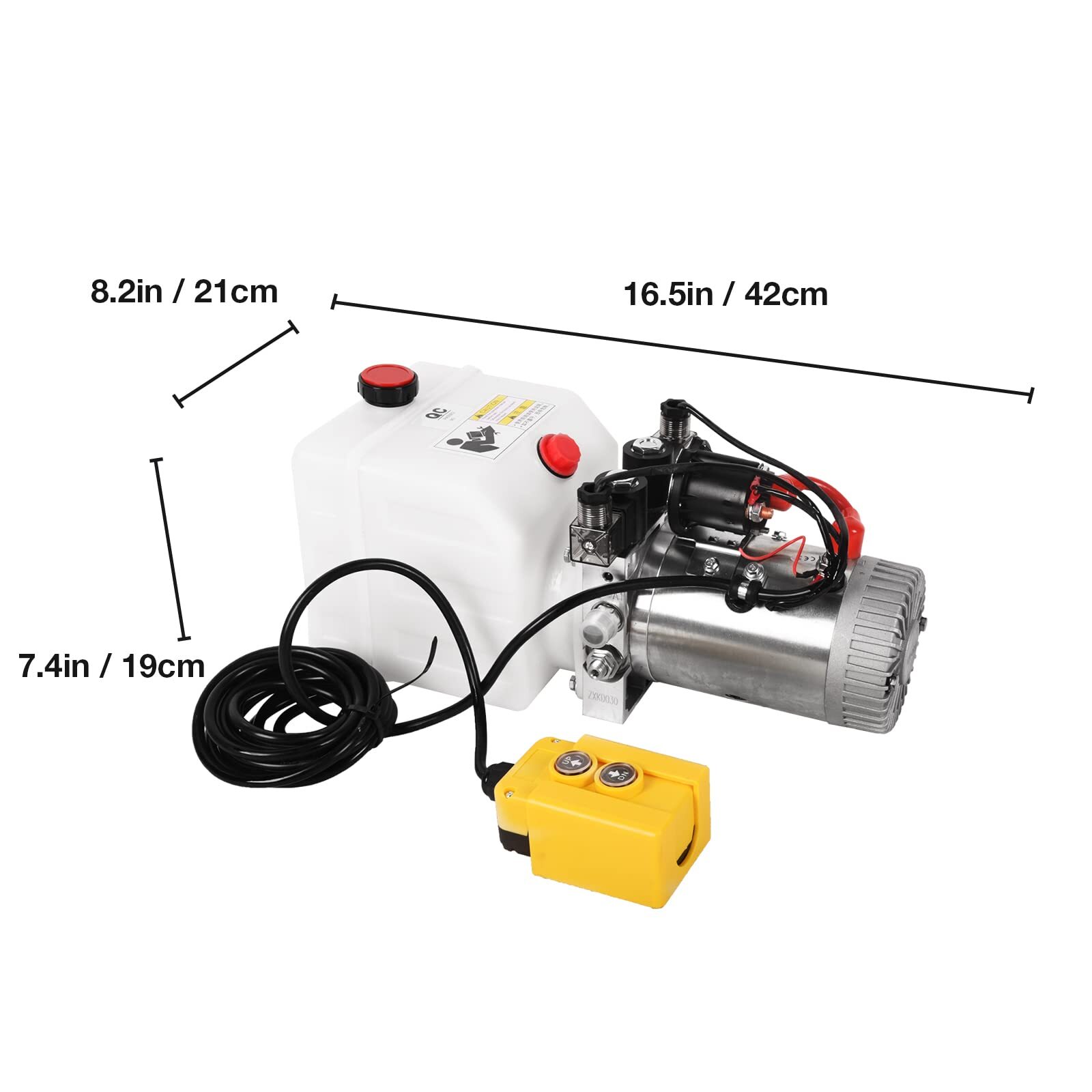 Hydraulic Power Unit 3 Quart Double Acting Hydraulic Pump 3200 PSI 12V DC