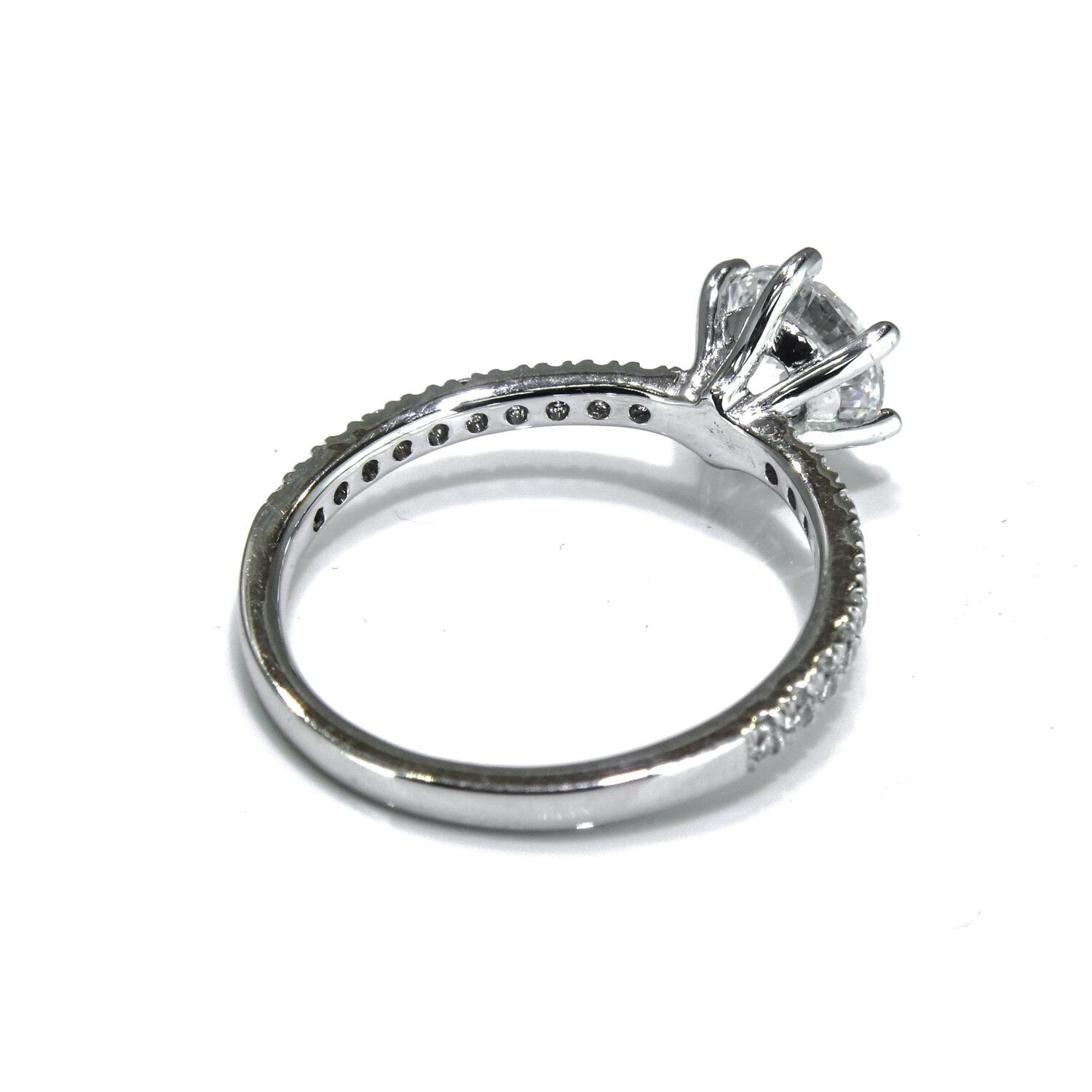 2 1/2 CT Ladies Diamond Engagement Ring Round Cut D/SI1 950 Platinum