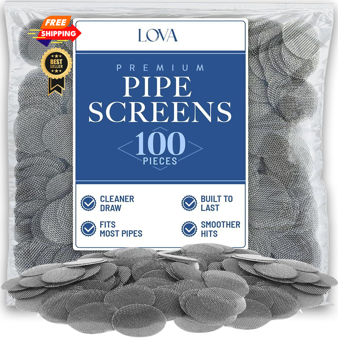 Lova Pipe Screens 100 Pack, 3/4 Inch (0.75") 304 Stainless Steel Mesh Silver
