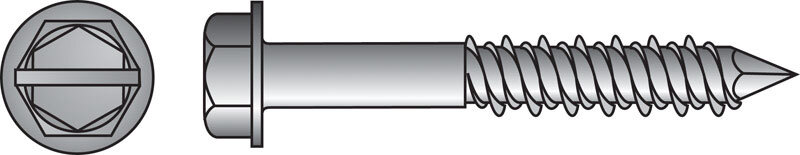 The Hillman Group 375298 Hex Washer, Head Slotted Tapper Concrete Screw Anchor,