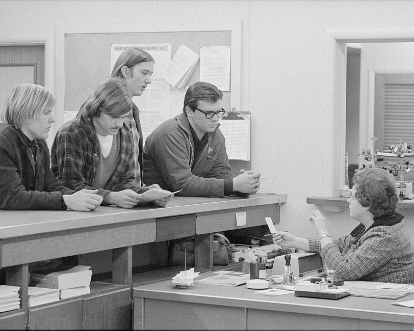 Young men register for the draft in Hyattsville Maryland Vietnam War Photo Print