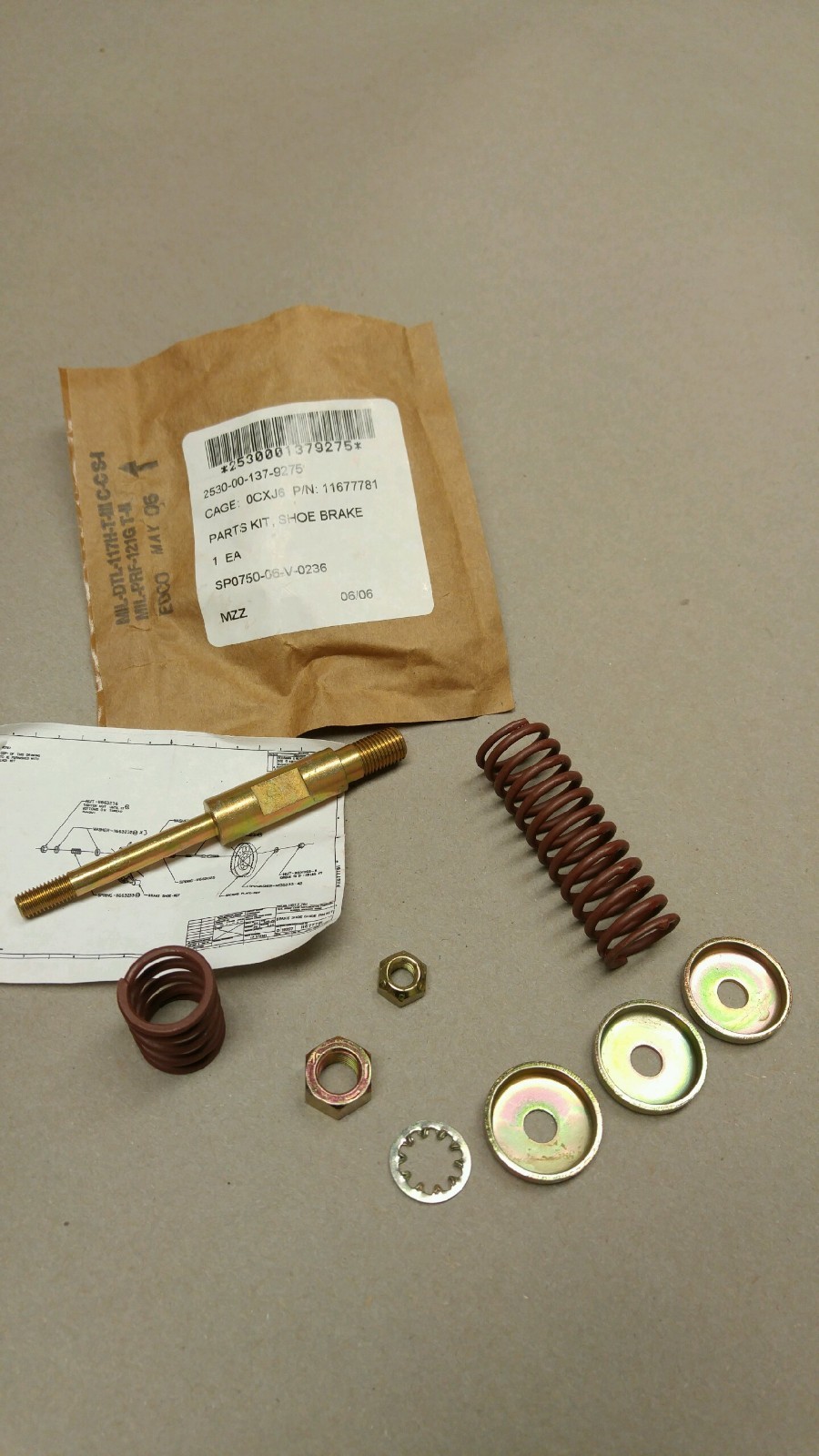 Brake Parts hardware hold down kit M54 M800 series military 5 Ton truck rockwell