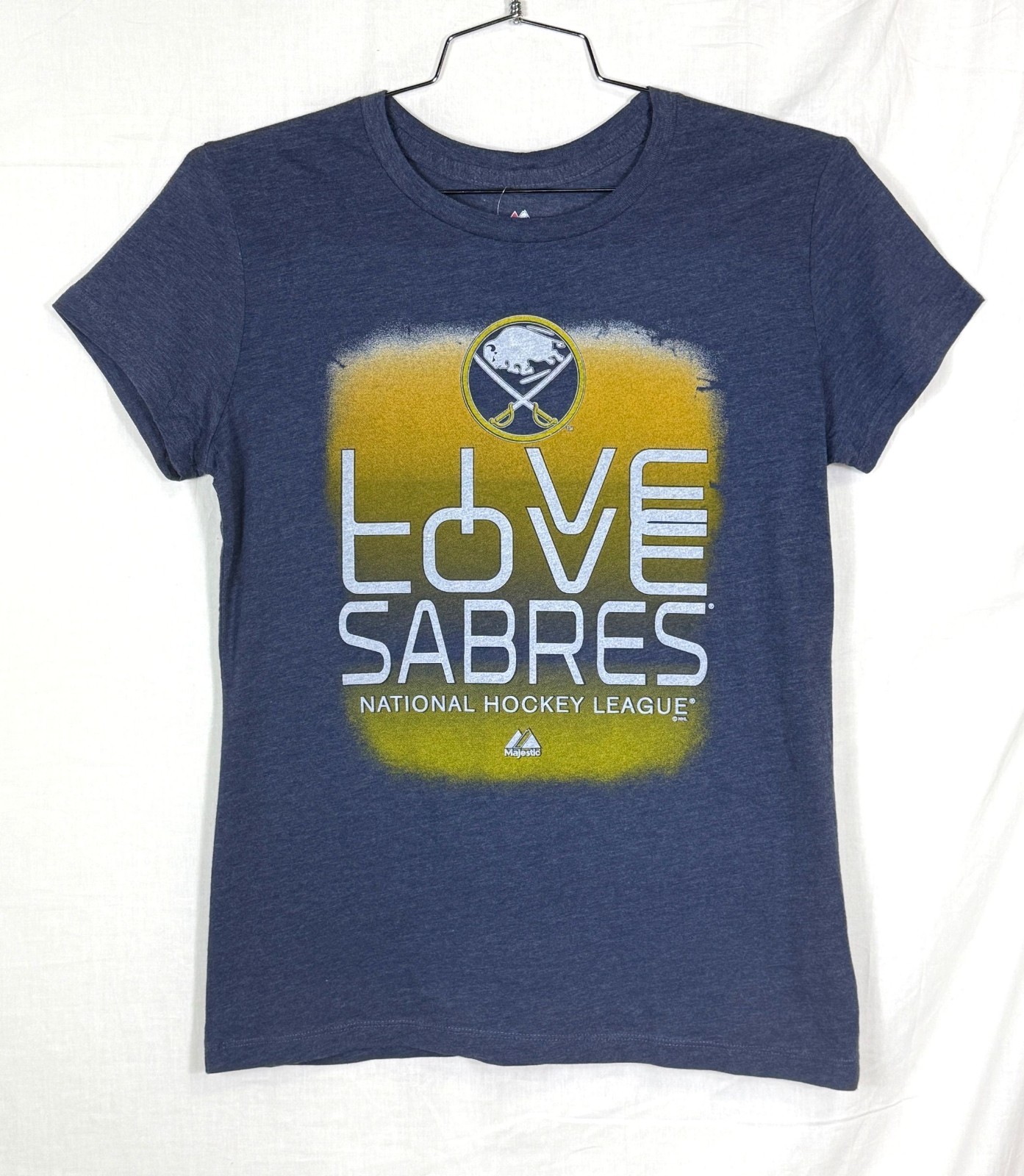 BUFFALO SABRES NHL LIVE LOVE LADIES CAP SLEEVE T-SHIRT M L XL FREE SHIP