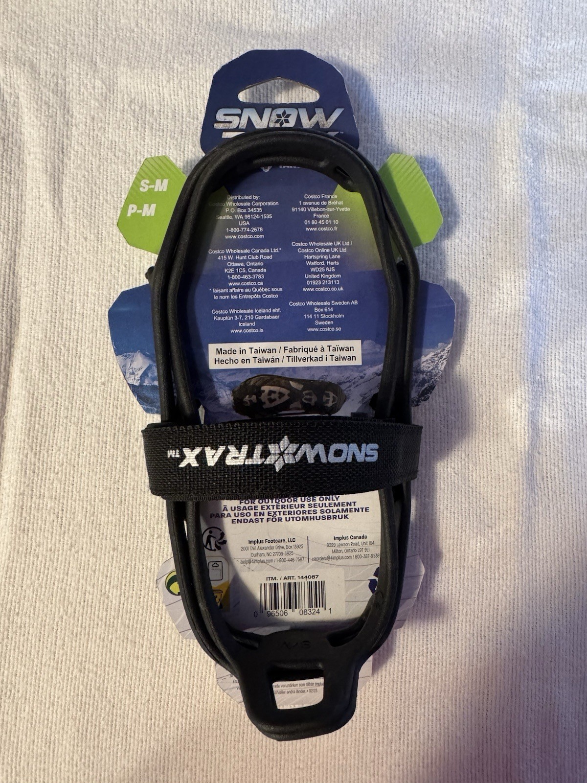 Yaktrax SnowTrax Slip-On Tungsten Carbide Spikes (Men 3.5-7.5 / Women 5-9) NEW!