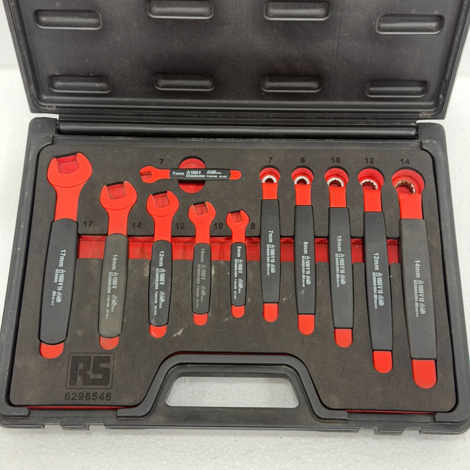 NEW RS PRO 11-PIECE INSULATED VDE METRIC SPANNER SET 8296546 1000V ELECTRICAL