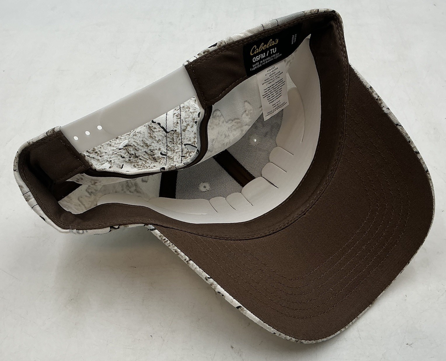 Cabela’s Outfitters Camo Tonal LogoTundra White Adjustable Cap Hat $25