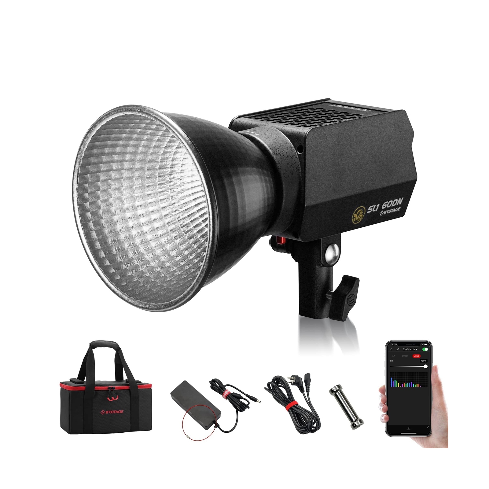 IFOOTAGE LED Continuous Lighting, 70W LED Video Light with Carry Bag, CRI 98/...