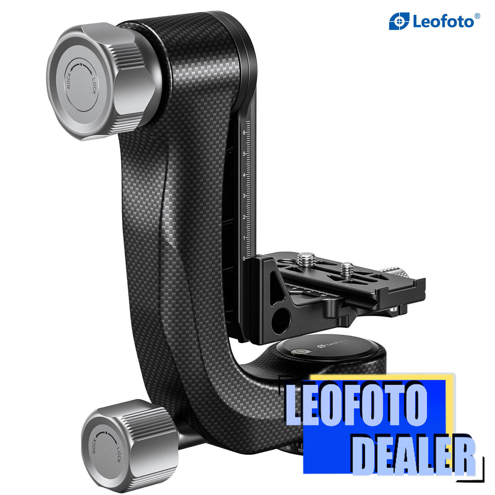 Leofoto Gimbal Head PG-3 Carbon Fiber Tripod Head with QR Plate Bird watching