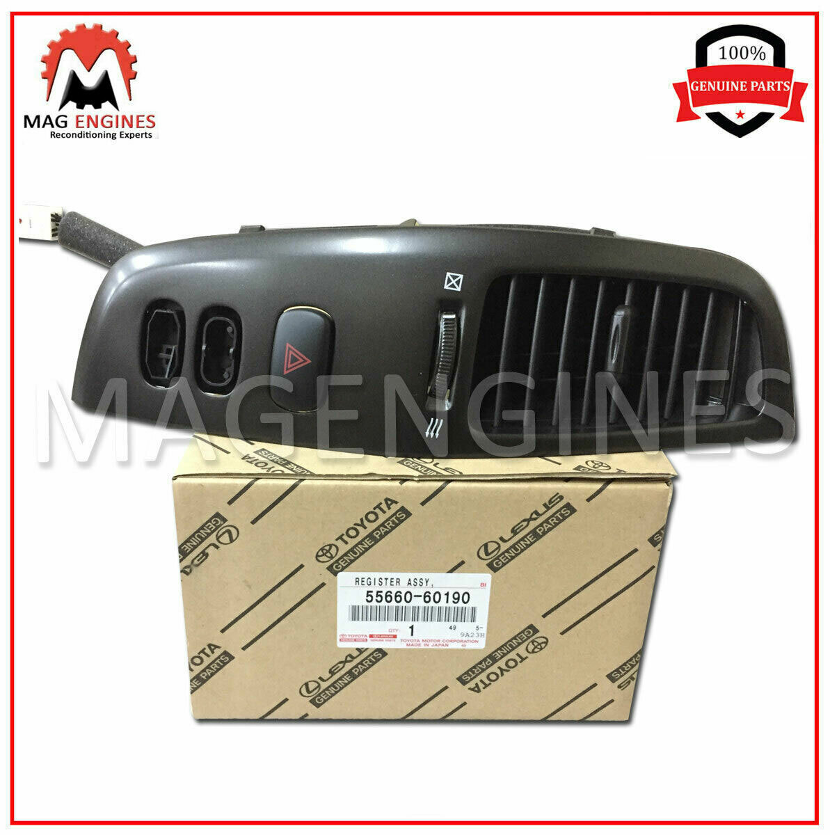 55660-60190 GENUINE OEM REGISTER ASSY, INSTRUMENT PANEL, NO. 2 5566060190