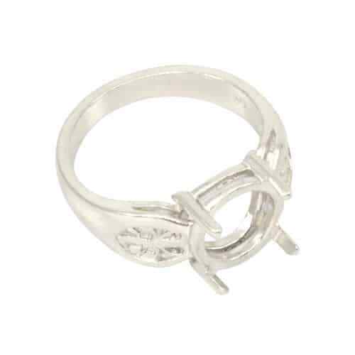 Round Cabochon Filigree Ring Mounting