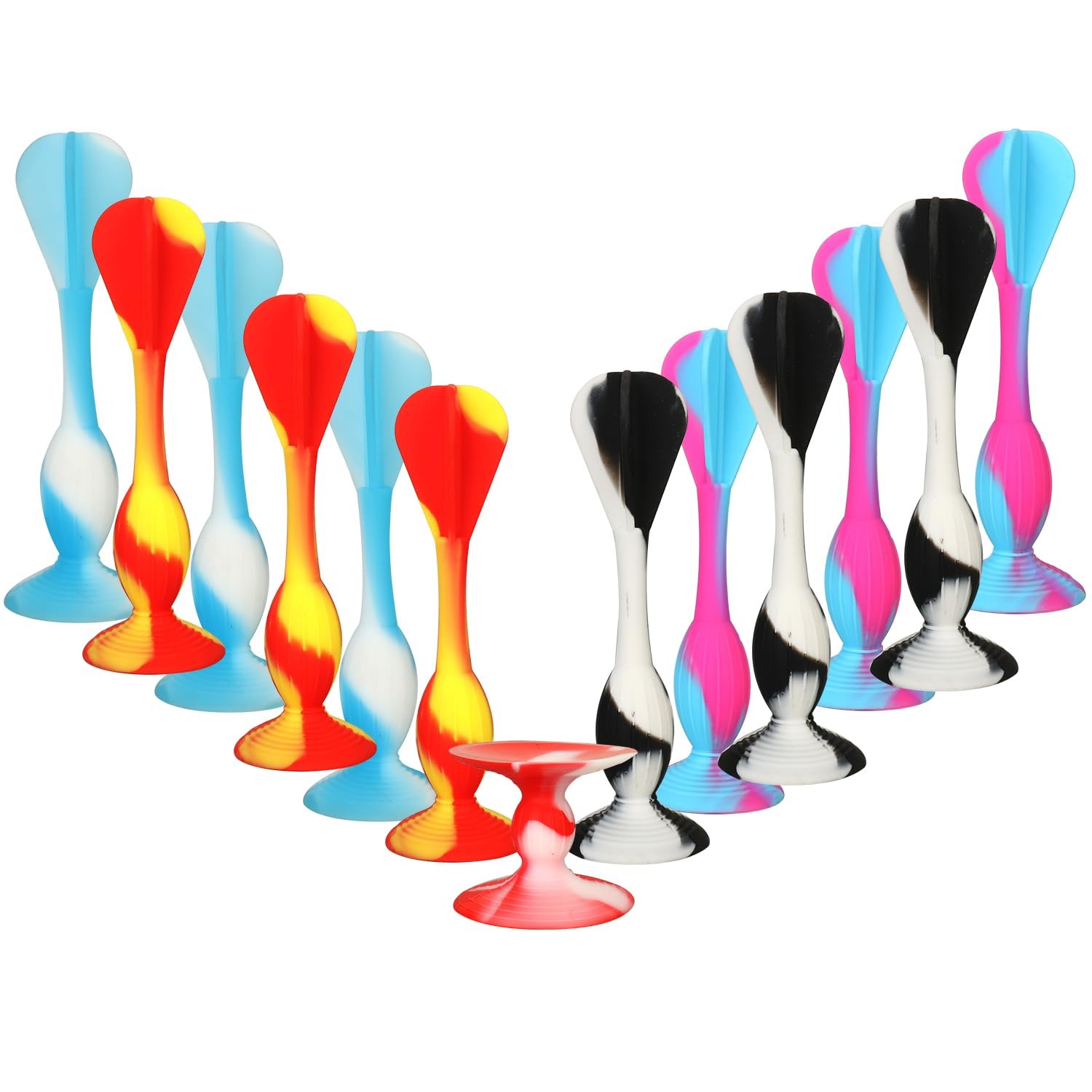 Silicone Soft Darts 12Pcs Suction Cup Sticky Flying Darts Party Yard Game