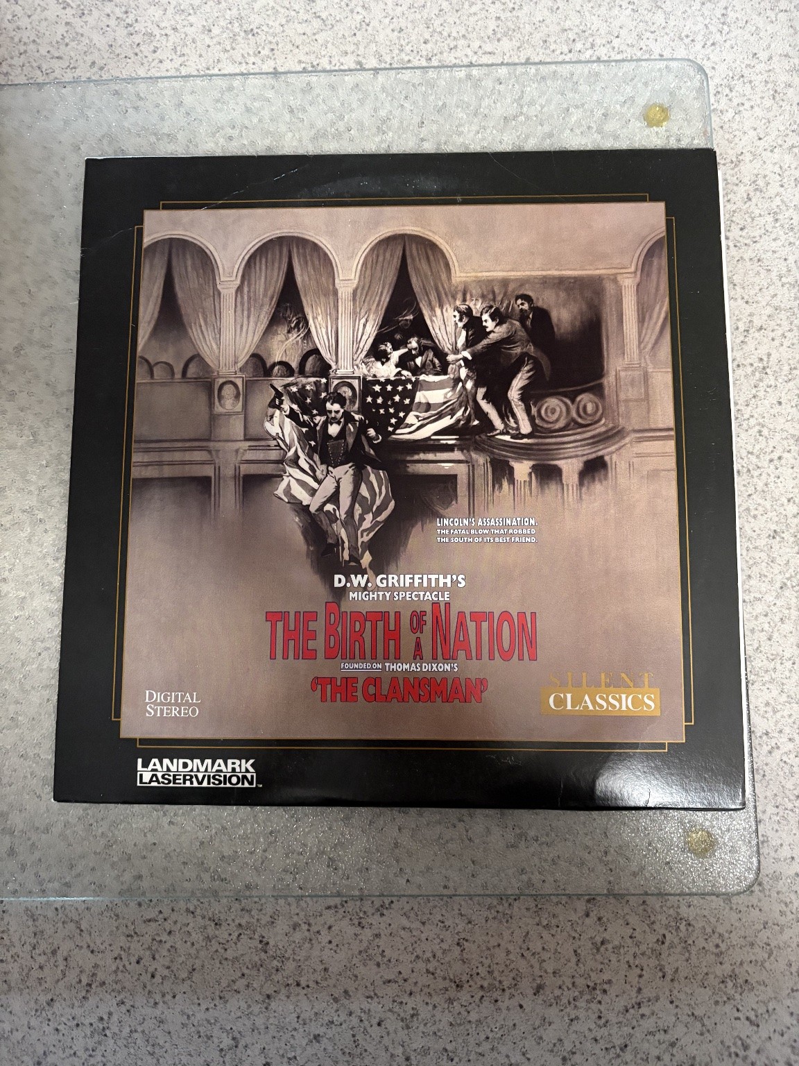 The Birth of a Nation LaserDisc 1915 Silent Classics Drama Landmark