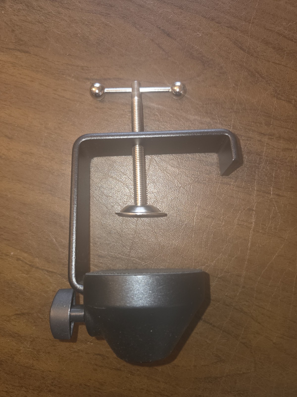 Black Height-Adjustable Microphone Boom Arm with Desk Clamp
