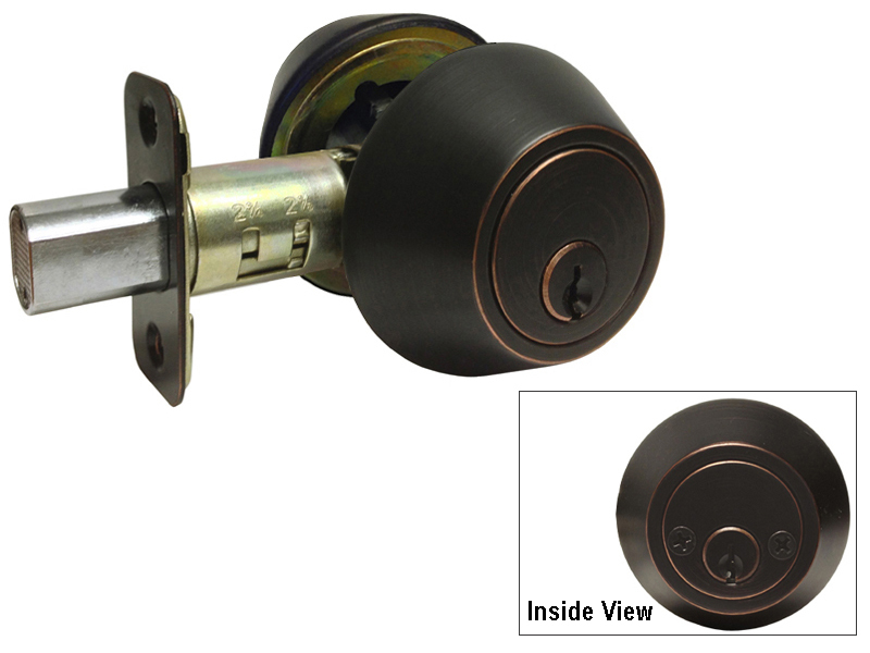Oil-Rubbed Bronze Double-Cylinder Deadbolt Door Handle lock