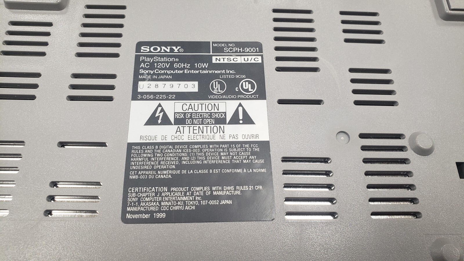 SONY PLAYSTATION PS1 VIDEO GAME CONSOLE 1 CONTROLLER MEMORY CARD CORDS TESTED