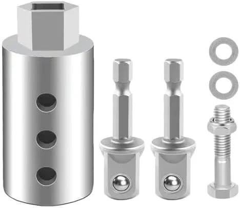 Trailer Jack Electric Drill Adapter, Stainless Steel, with 1/2 in Socket Adapter