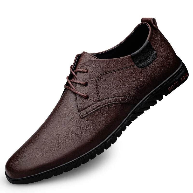 Men's Business Soft Soled Shoes Leather Breathable Casual Comfortable Footwear