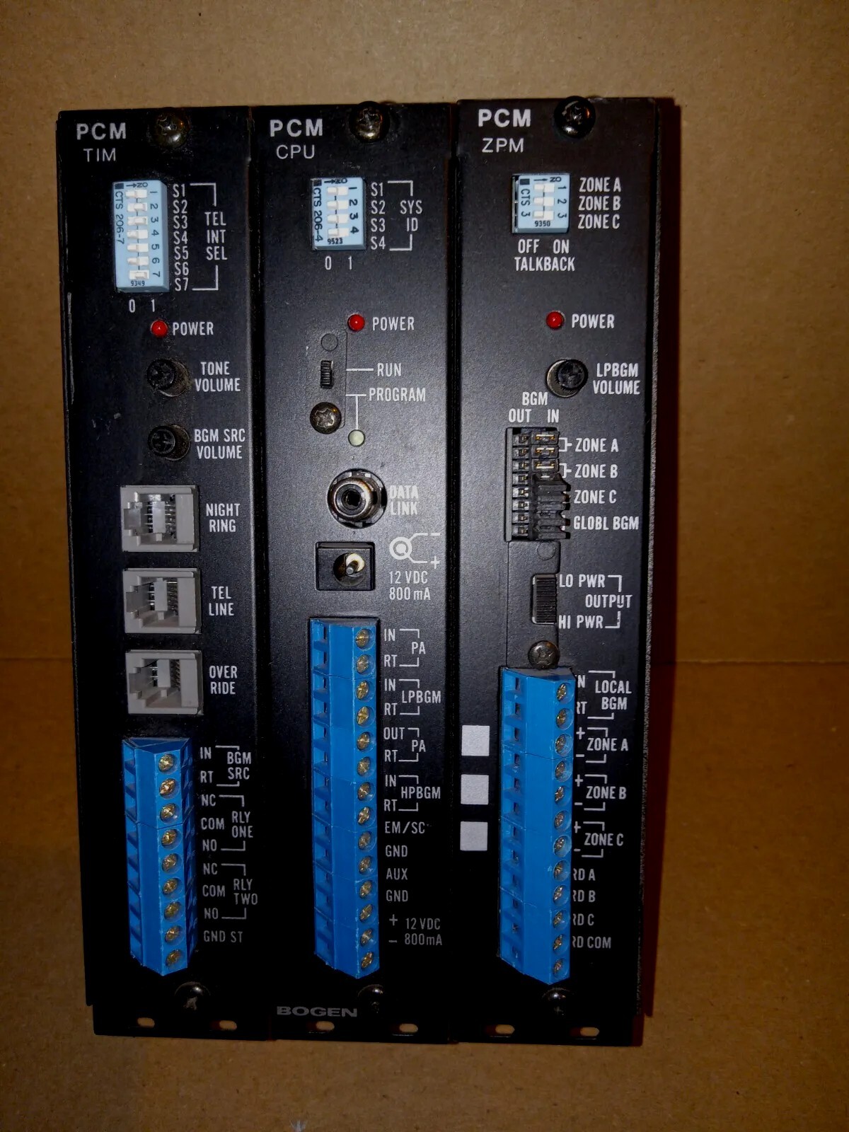 BOGEN PCM: TIM, CPU, and ZPM Plug-in Modules - Intercom / Loudspeaker / PA