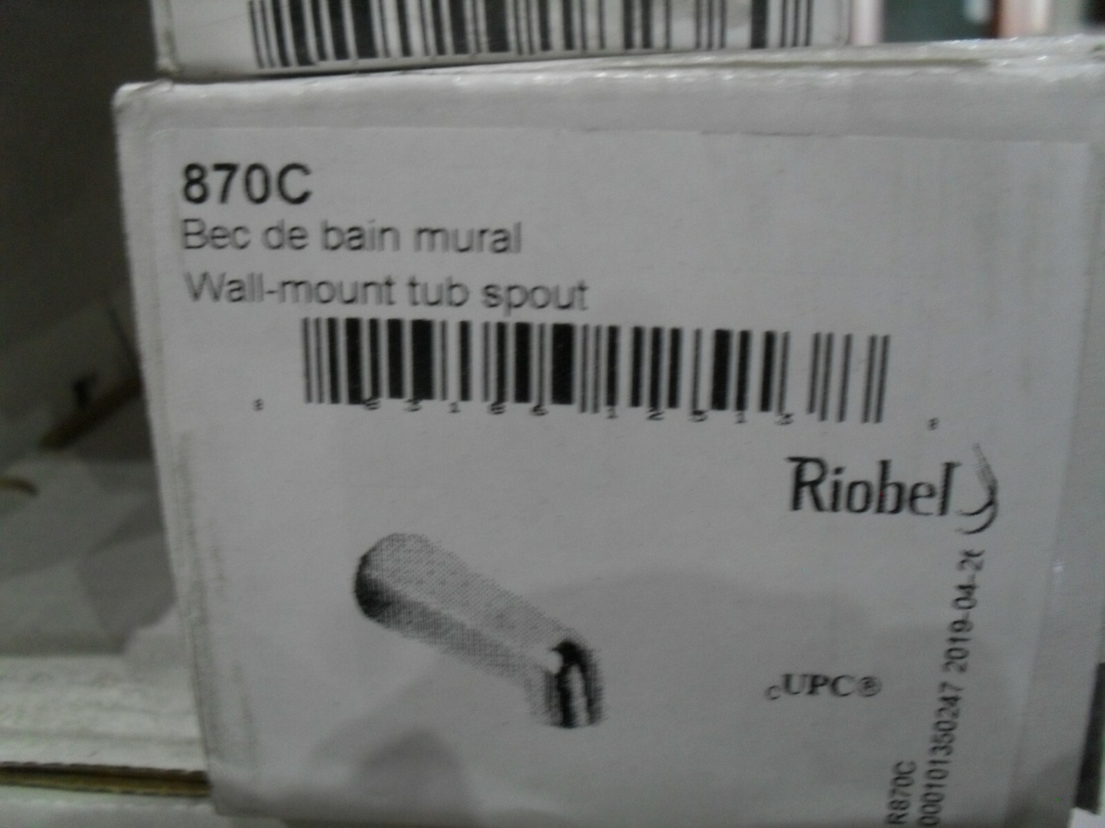 Riobel 870C Wall mount Tub spout Chrome