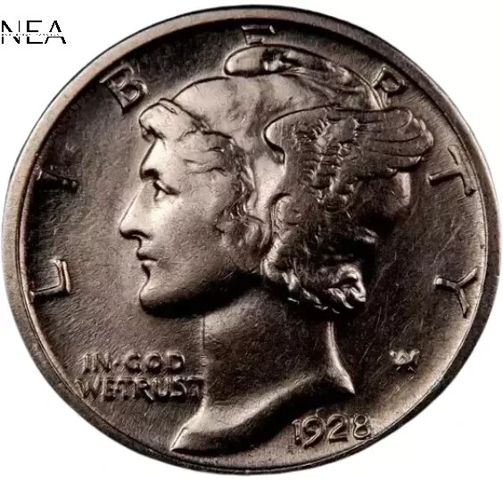 1928 Mercury Dime ~ Borderline Uncirculated (AU++) ~ 90% Silver