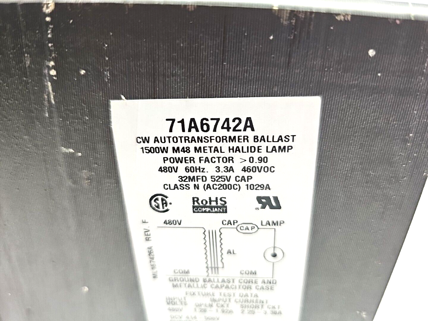 ADVANCE 71A6742A CW AUTOTRANSFORMER BALLAST