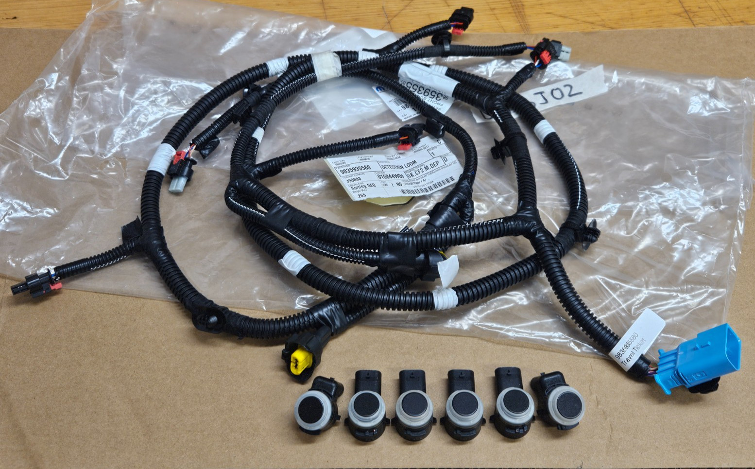 NEW Genuine Vauxhall Corsa F Parking Sensor Loom Front + 6 Sensors 9835935580
