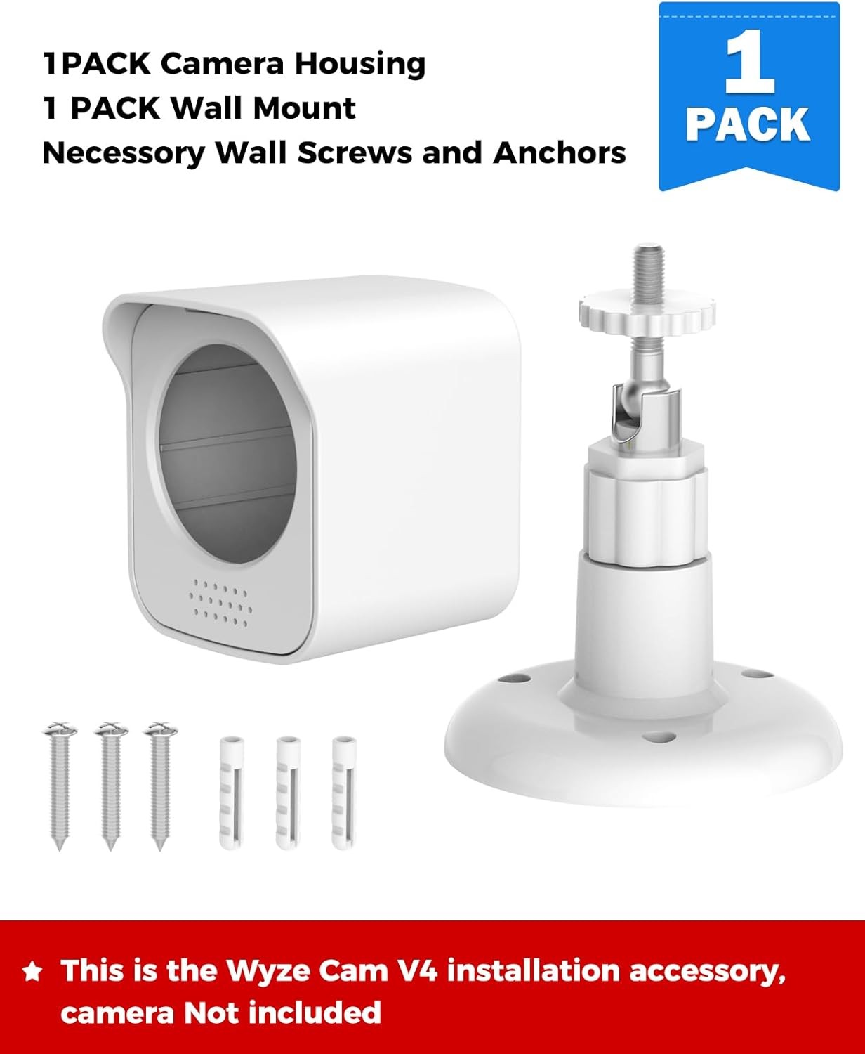 All-New Wyze Cam V4 Camera Surveillance Mount, Compatible with white
