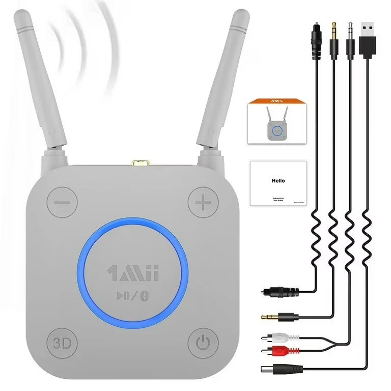 1Mii  5.3 Audio Receiver, Long Range HiFi Bluetooth Adapter w/ 3D Surround