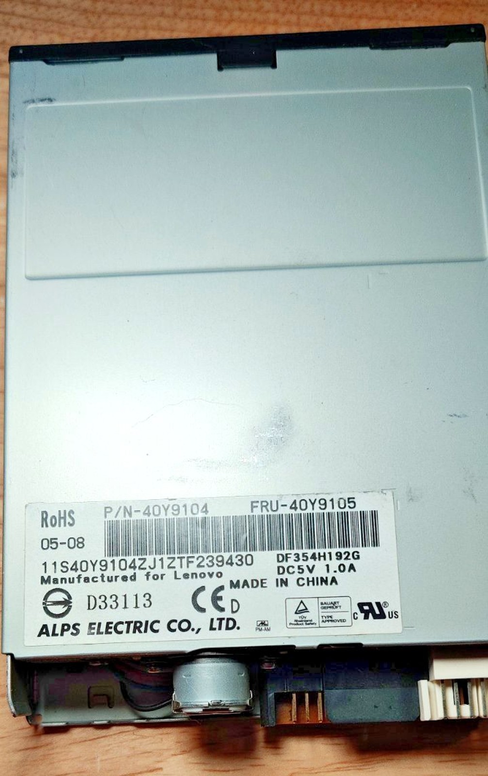 Alps Electric Co. Internal Floppy Drive Model FRU-40Y9105-Vintage Computer