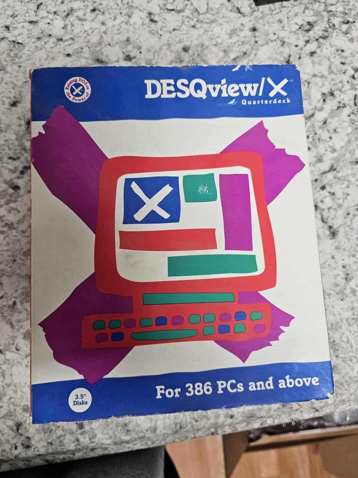 Rare Desqview/X Version 1 /3.5" Floppy disks PC DOS Operating System Quarterdeck