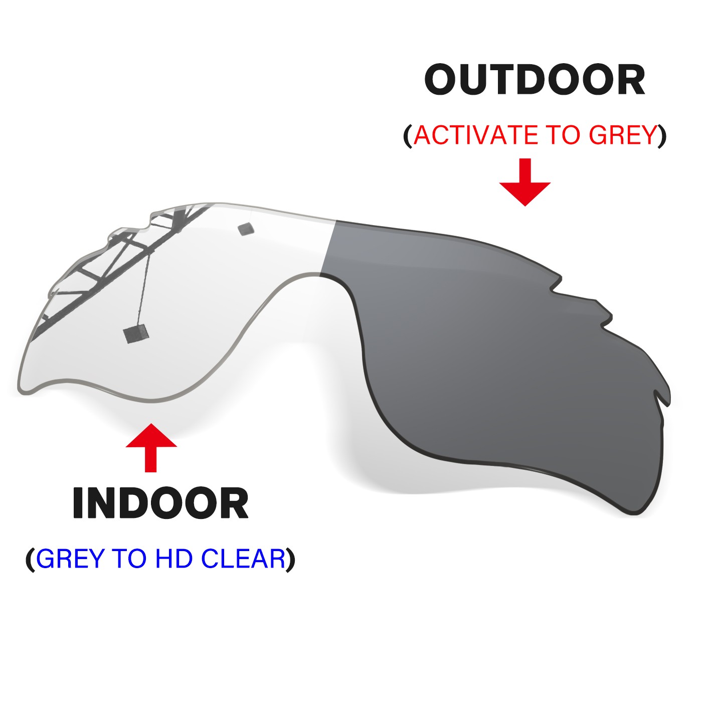 Transition Replacement Lenses for Oakley RadarLock Path Vented OO9181 Sunglasses
