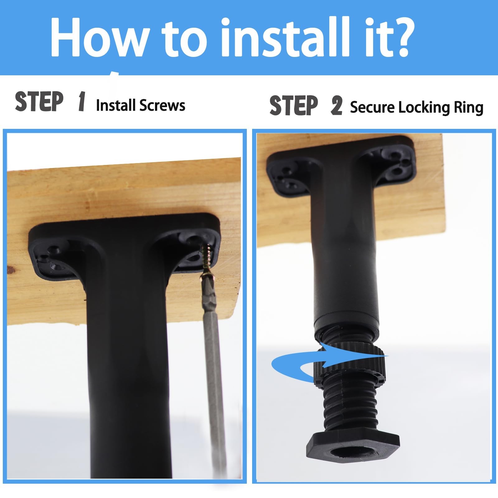 Nihfien Adjustable Height Bed Support Leg 8-14.5 Inch, Universal Queen/King/C...