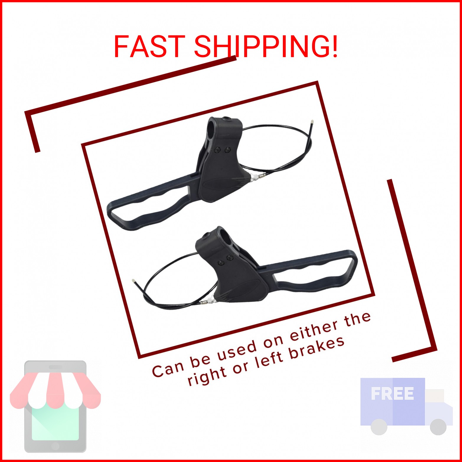 AlveyTech 34" Walker Brake Cable Replacement - for Most Mobility Rollators, Tran