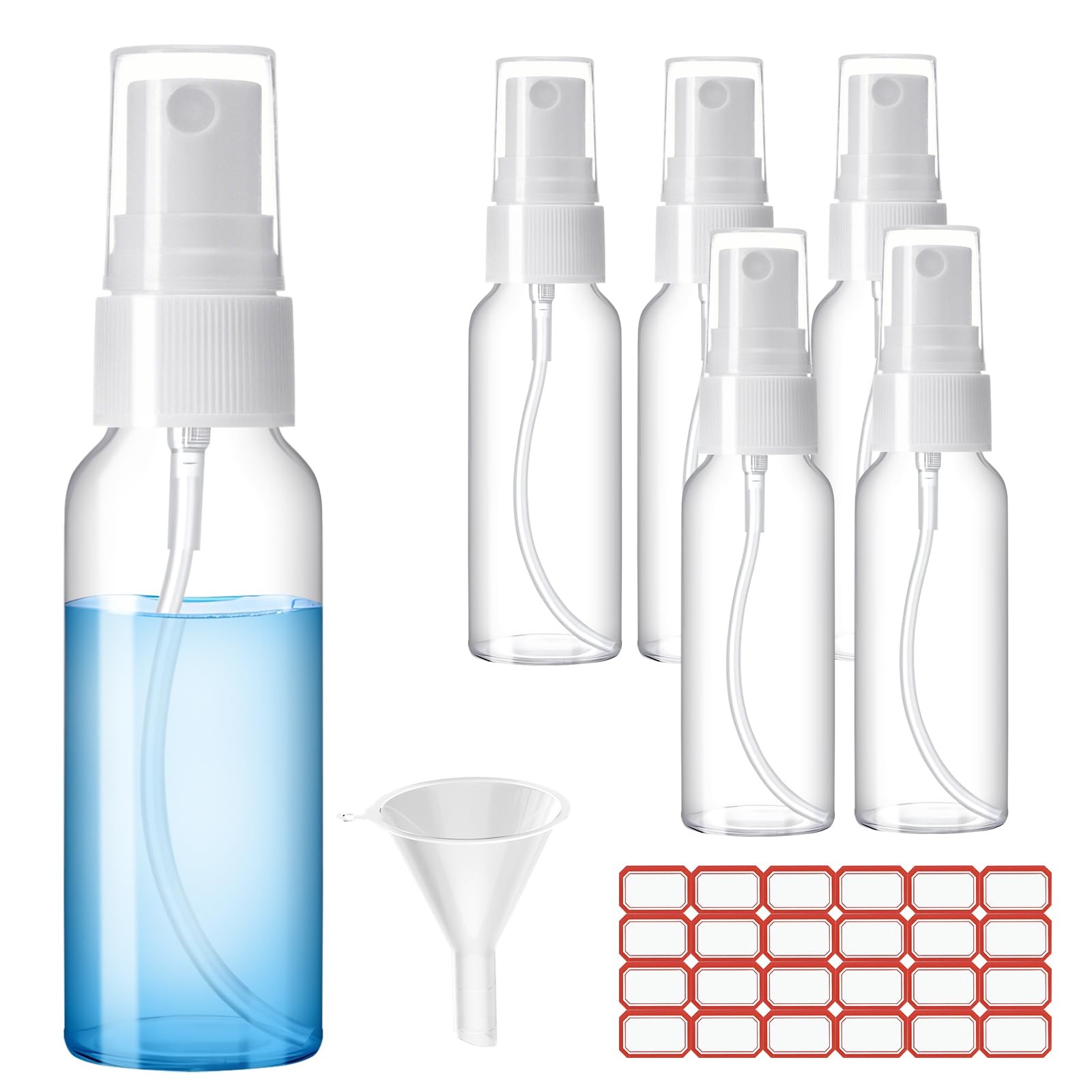 Zoizocp Spray Bottles, 1oz/30ml Clear Empty Fine Mist Plastic Mini Travel Bot...