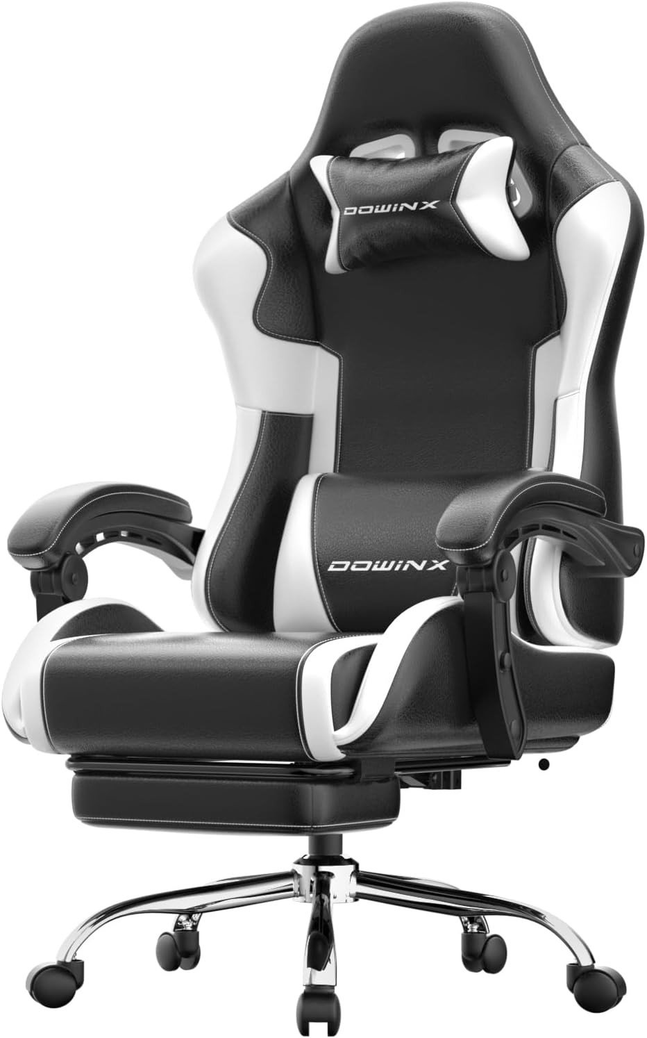 Ergonomic Gaming Chair with Footrest, Heavy Duty 330Lbs Office Chair, Massage Lu