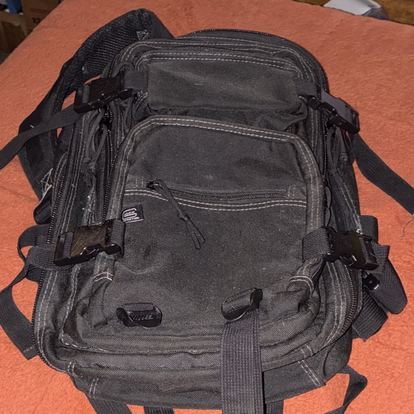 Glock Black Tactical Backpack Pack, Zip Closure, Unisex Adults