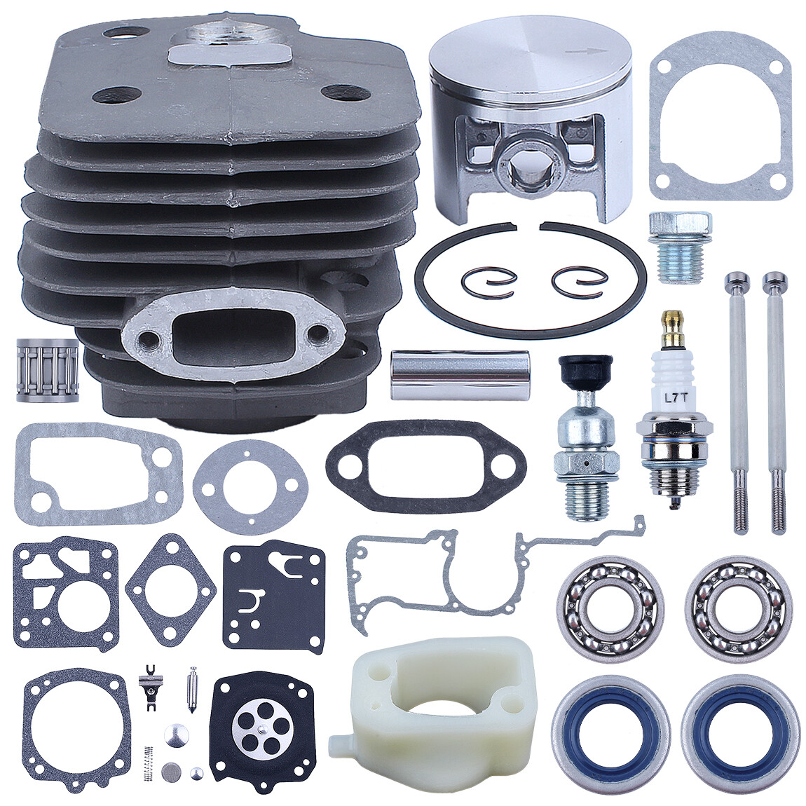Bore 52mm Cylinder Piston Kit For Husqvarna 162 266 266SE Decompression Valve