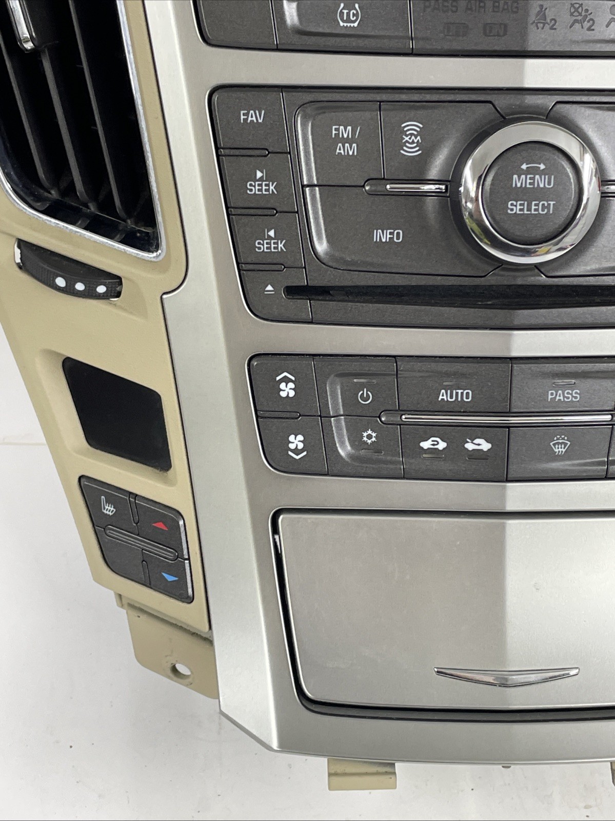 09-13 Cadillac CTS Climate Control & Radio Reciever Control Panel *Tan* OEM