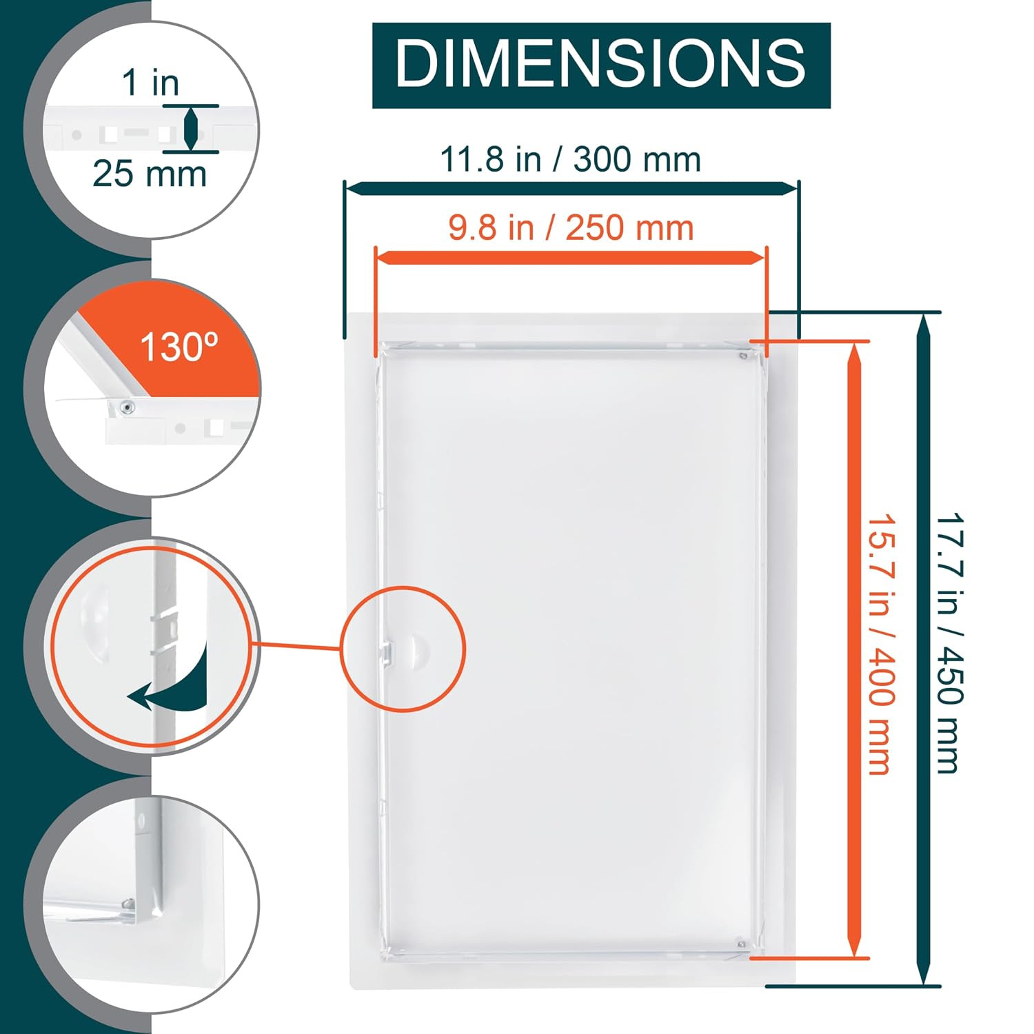 10" x 16" White Metal Access Panel - Wall Access Panel for Drywall - Hidden Wire