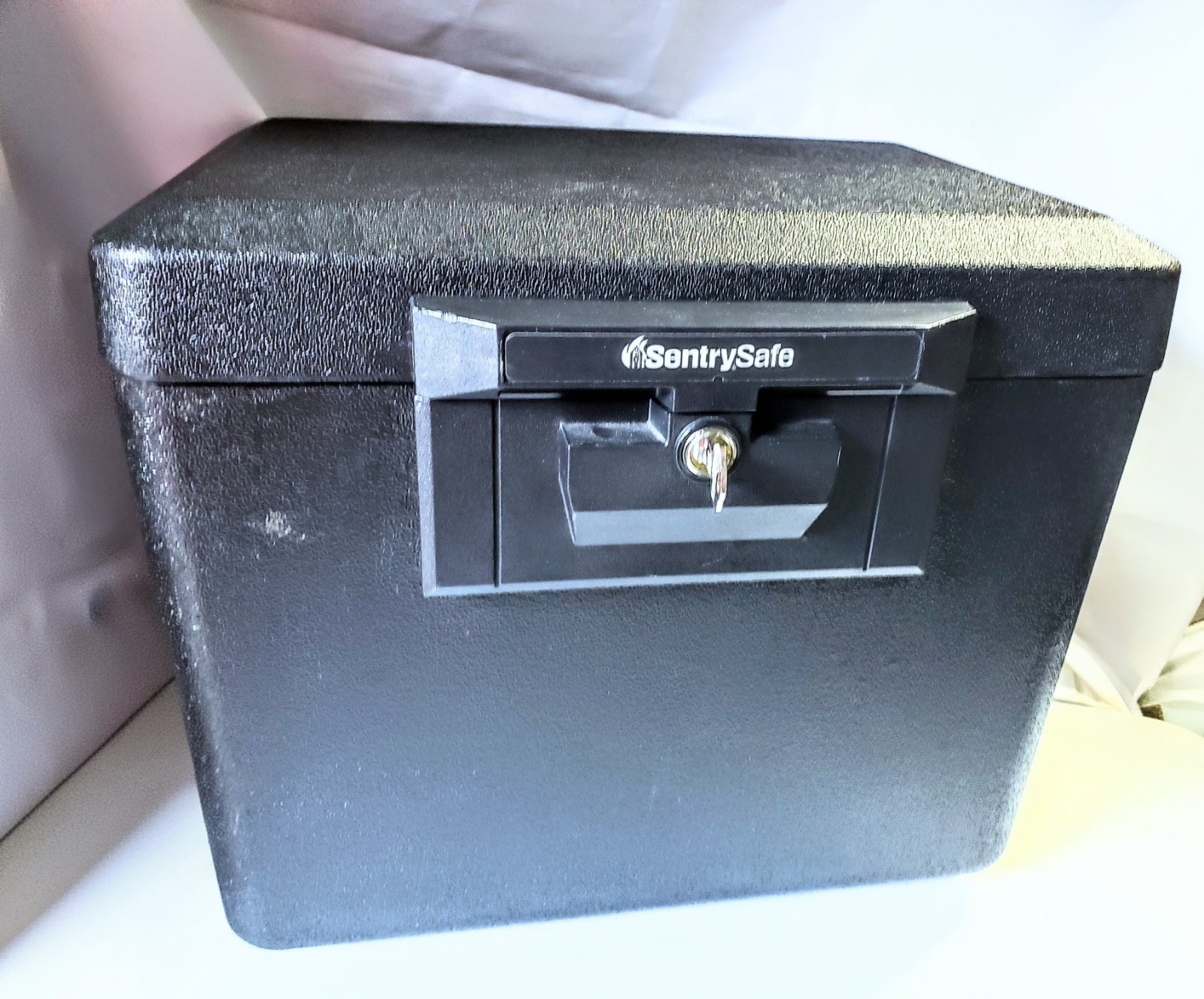 Sentry 1170 Fire Safe Security Box Chest Lockbox w/ Key Fireproof Black