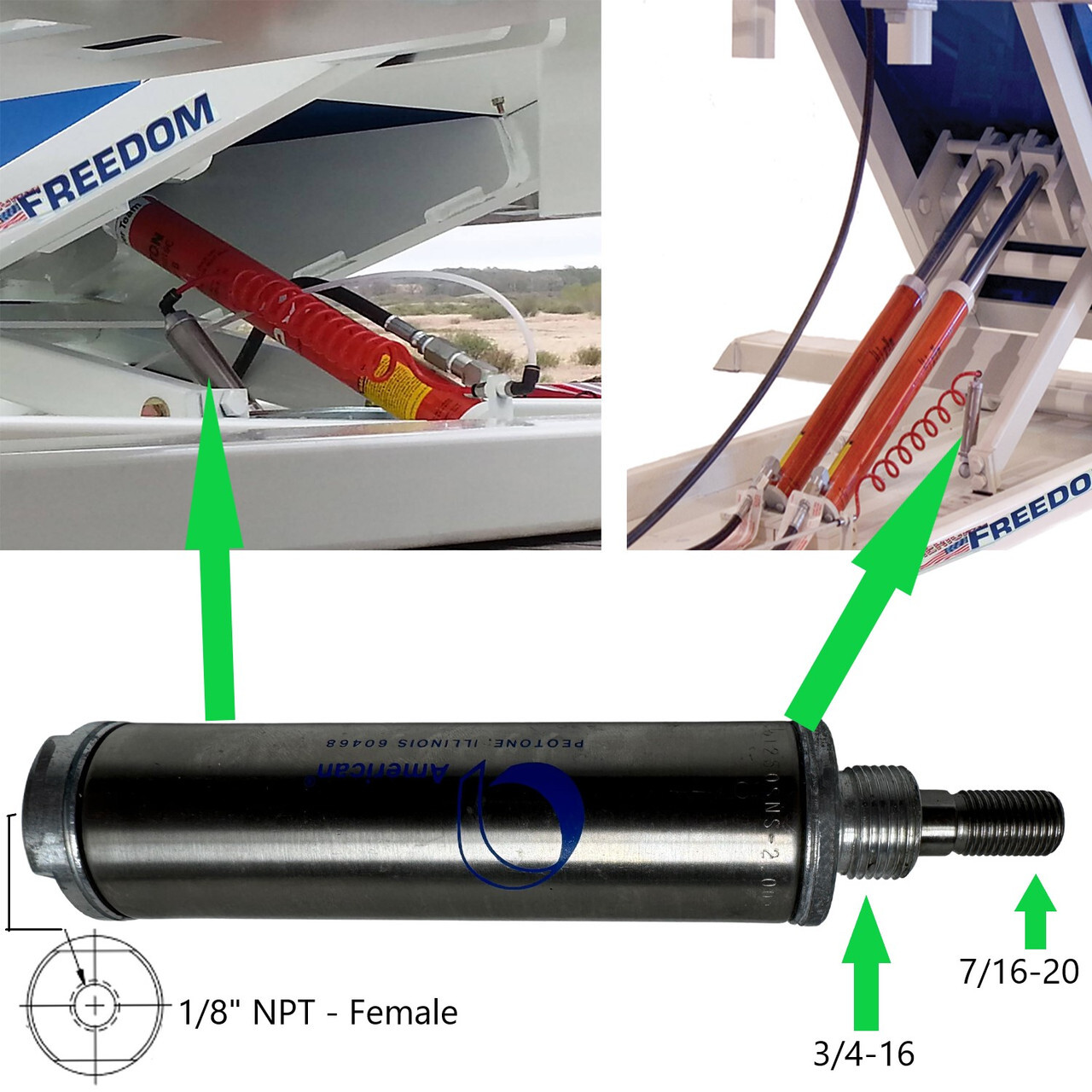 American Freedom Frame Machine Tower Ram Cylinder