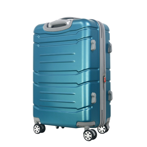 Olympia USA Denmark Plus Expandable Hardcase Mid-Size Suitcase (Teal, 26")