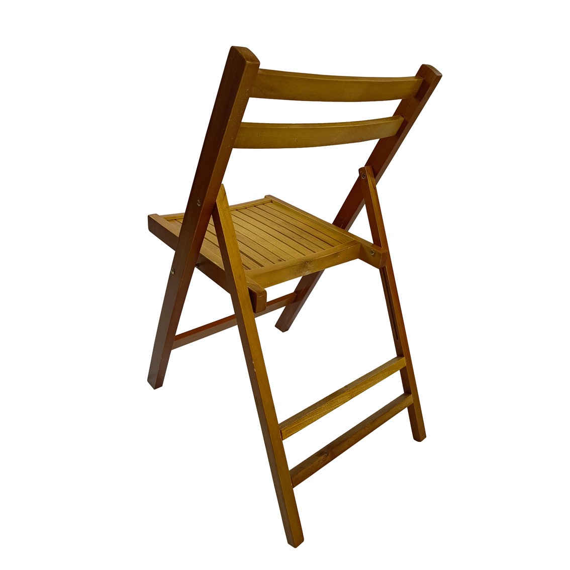 Set of 4 Folding Chair Event Chair Furniture Slatted Wood Honey Color