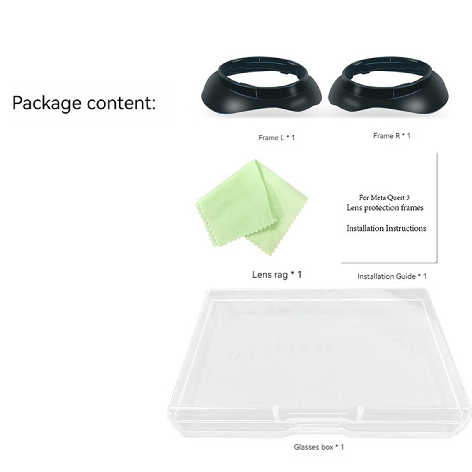For Quest 3 VR Glasses Lens Protector Frame VR Headset Mirror Anti-scratch Frame